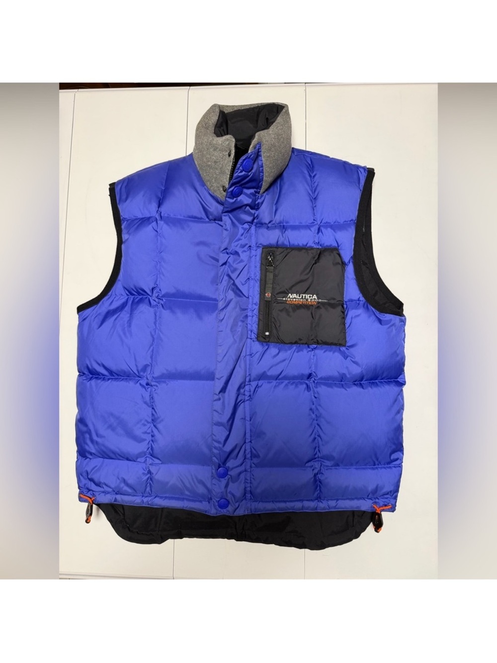 Nautica reversible Puffer Vest with Black Chest Pocket